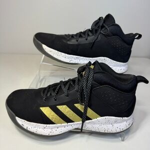 Adidas Ownthegame 2.0 Kids 6Y Basketball Sneakers H06123 Black Gold Speckled